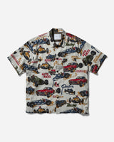 sacai Car Race / Tropical Print Shirt Ivory (Car Race) Shirts Shortsleeve Shirt 25-03653M 899