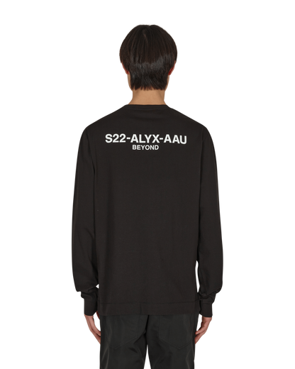 1017 Alyx 9SM Graphic Black T-Shirts Longsleeve AAUTS0261FA01 BLK0001