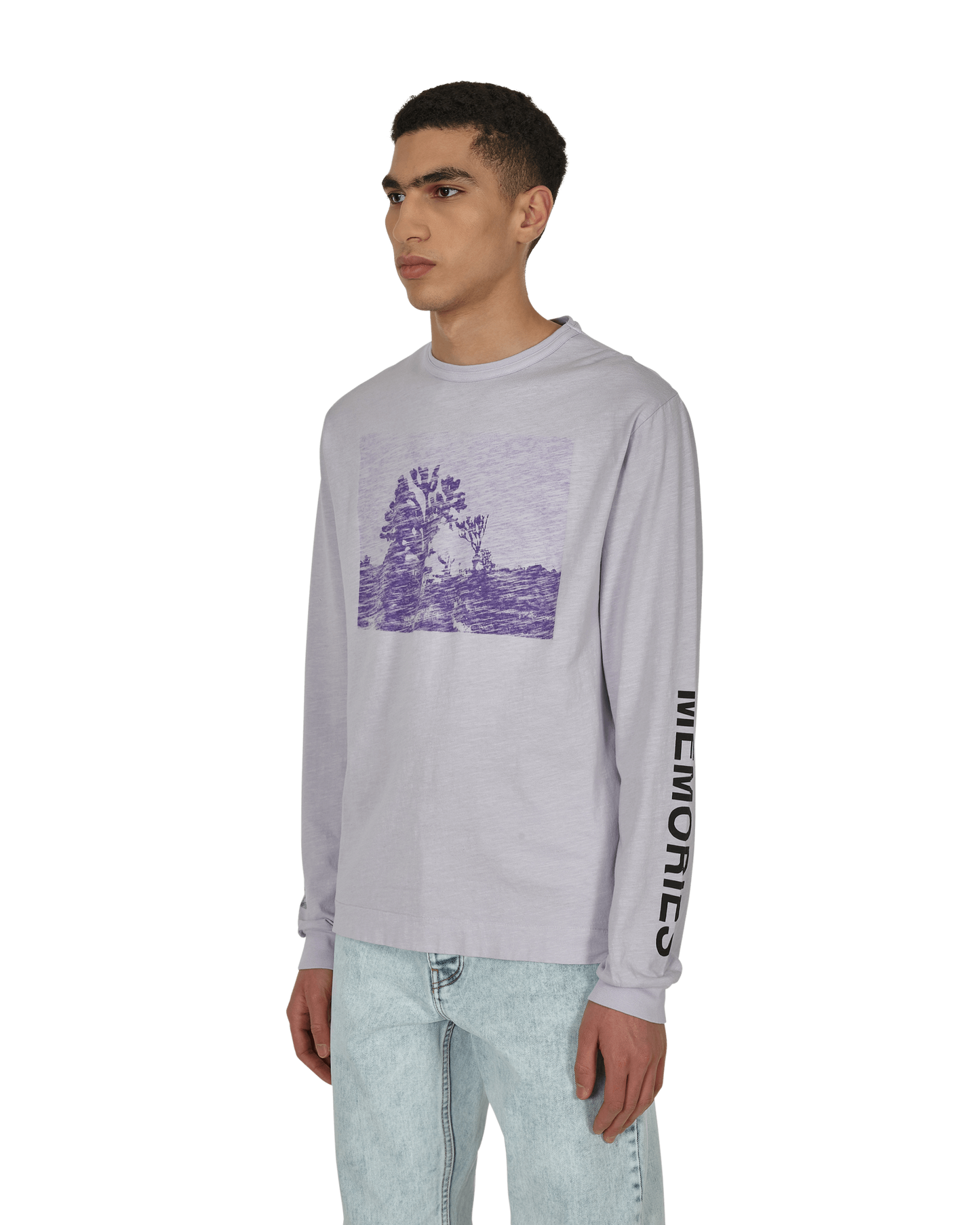 1017 Alyx 9SM Graphic Light Lilac T-Shirts Longsleeve AAMTS0299FA01 LIL0003