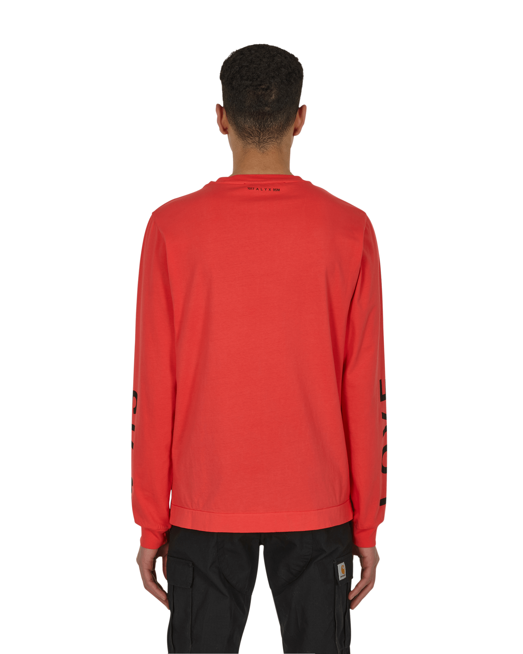 1017 Alyx 9SM Treated Infra Red T-Shirts Longsleeve AAMTS0267FA01 RED0005