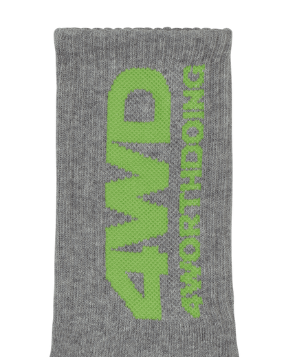 4 Worth Doing Logo Grey Underwear Socks 4WDLOGOSOCKS GREY