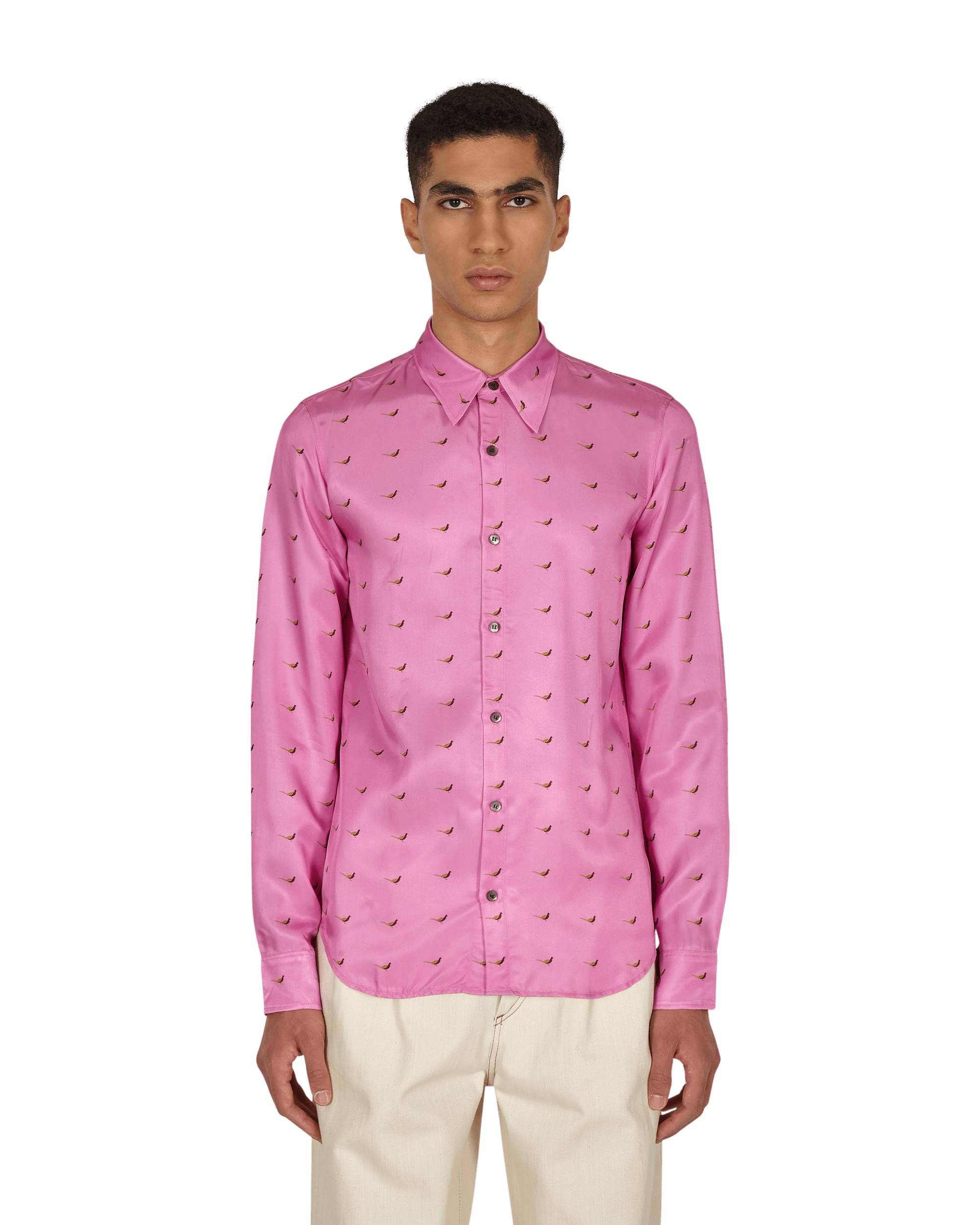 Dries Van Noten Chaine 3070 Pink T-Shirts Longsleeve 212-020734-3070 305