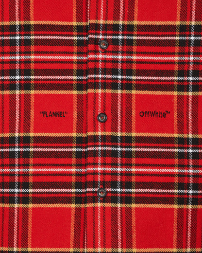 Off-White Flannel Skate Shirt Red/Black Shirts Longsleeve Shirt OMGA227S23FAB001 2510