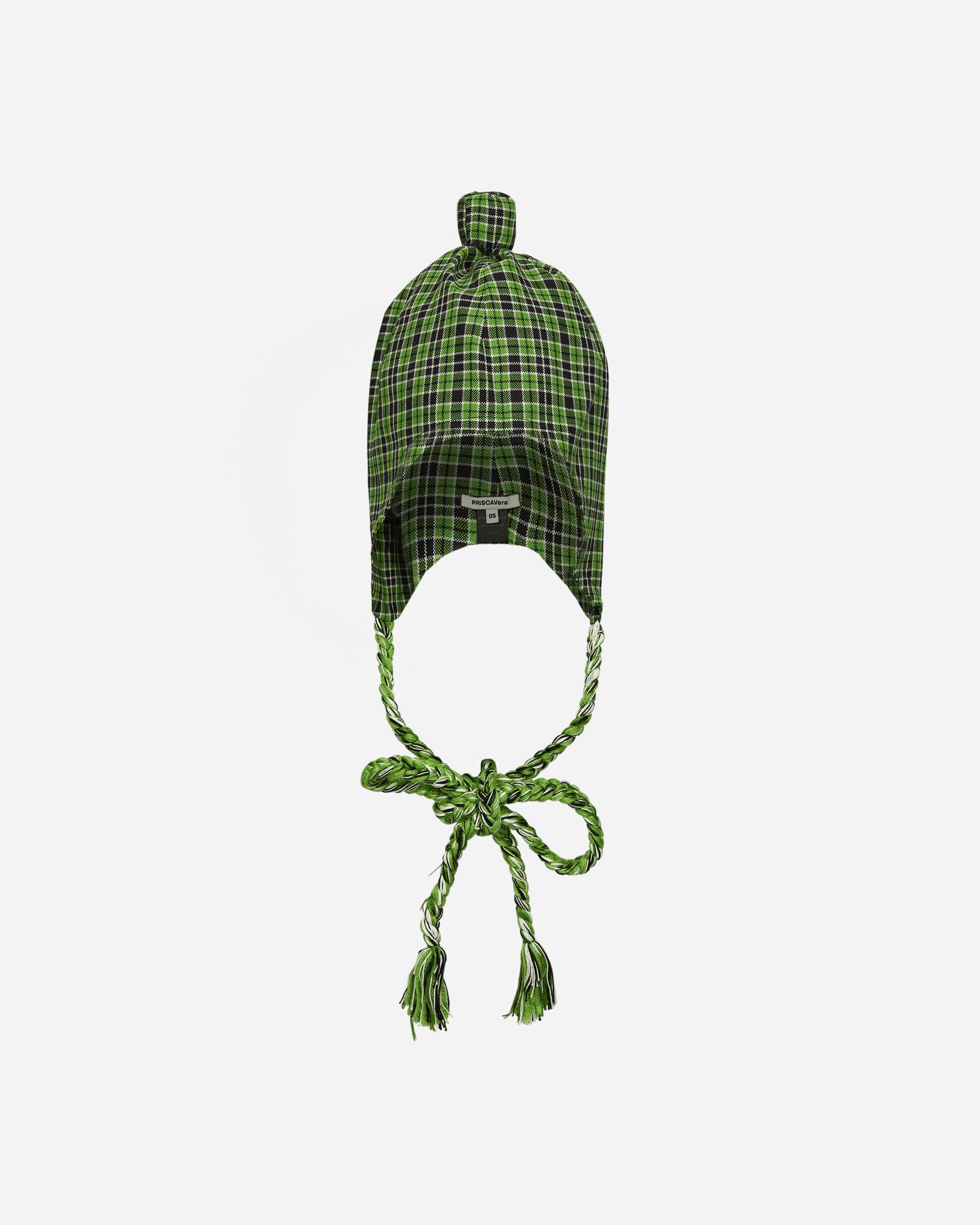 Priscavera Wmns Brushed Wool Hat Green Tartan Hats Beanies 009024-156 GT