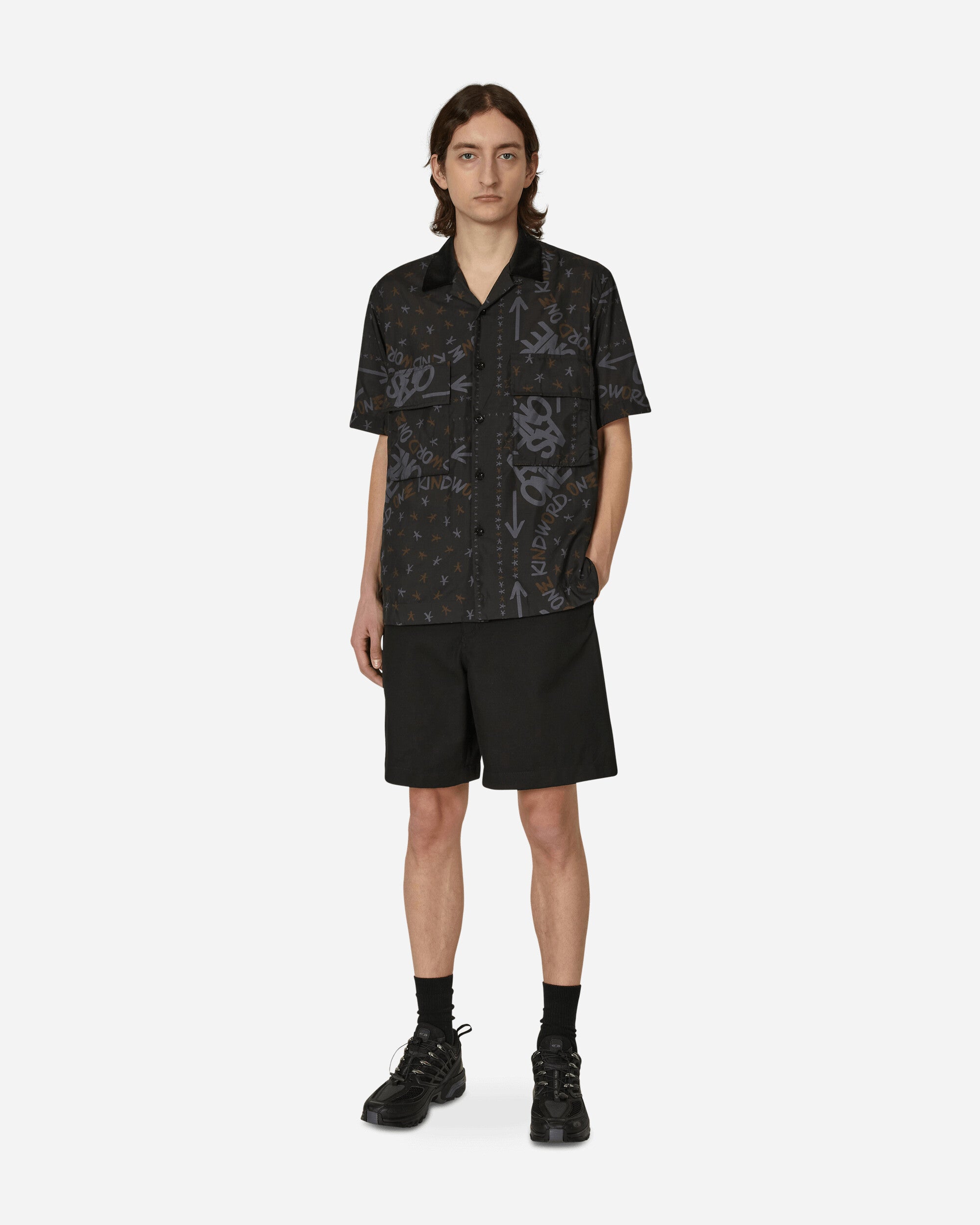 Sacai Eric Haze / Bandana Print Shirt Black Shirts Shortsleeve Shirt 23-02980M 001