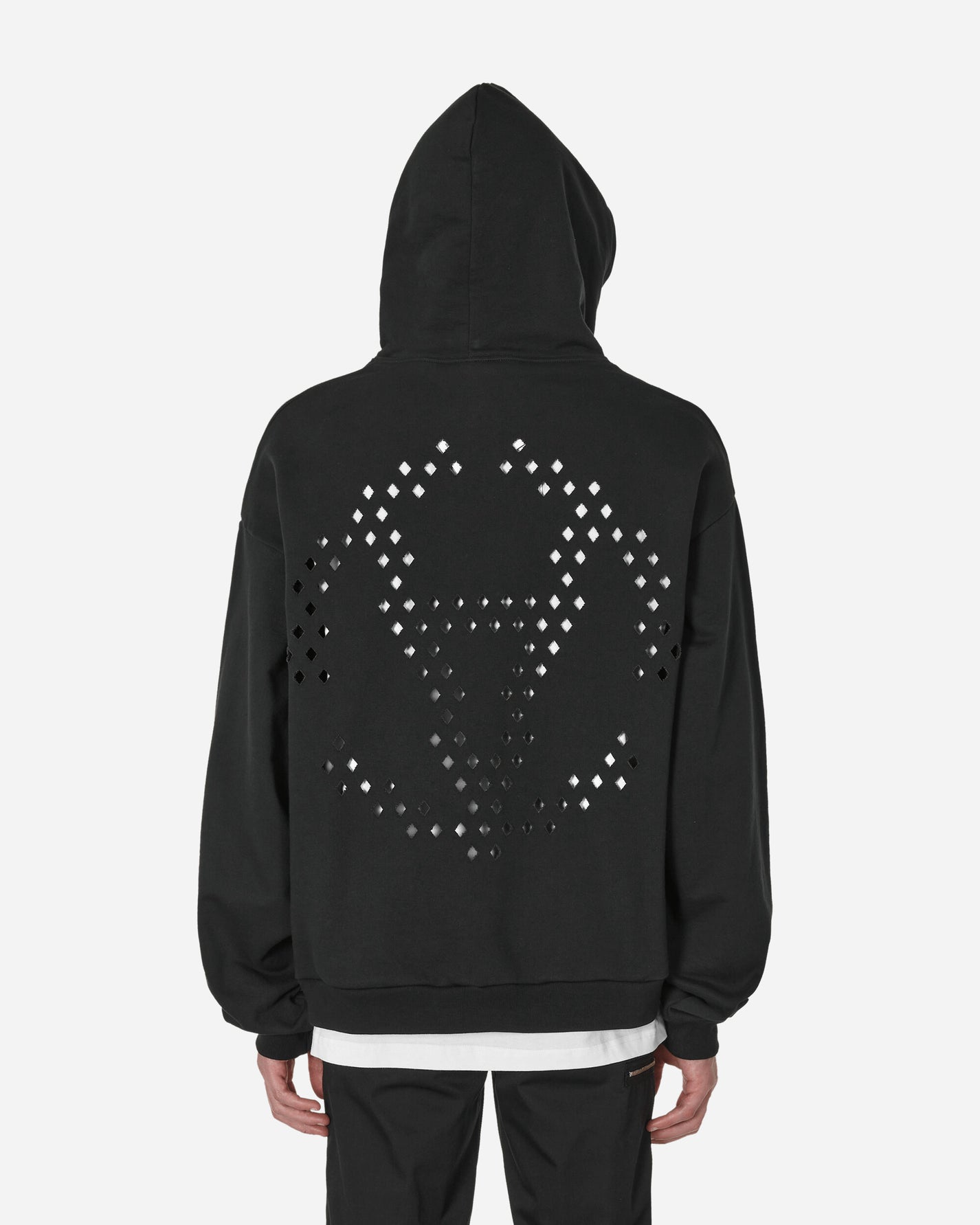 Slam Jam Hoodie C.O. Perforated Black Sweatshirts Hoodies SBMW003JY03 BLK0001