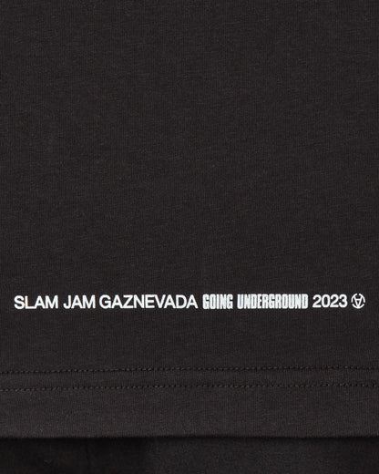 Slam Jam T-Shirt Graphic Black T-Shirts Top MBUW002JY02 BLK0001